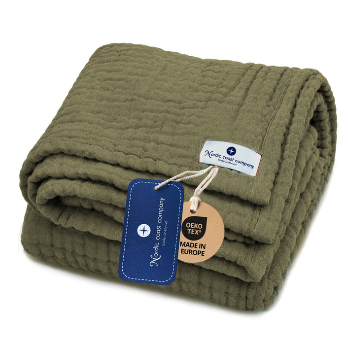 Muslin Blanket Olive Green
