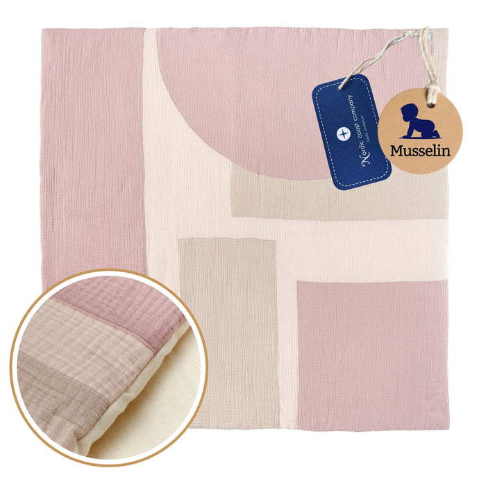 Krabbeldecke Musselin Altrosa