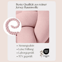 Tresse de lit en coton tricoté jersey rose  - Bild 4