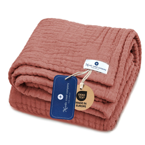 Couverture Mousseline Cuivre Rouge