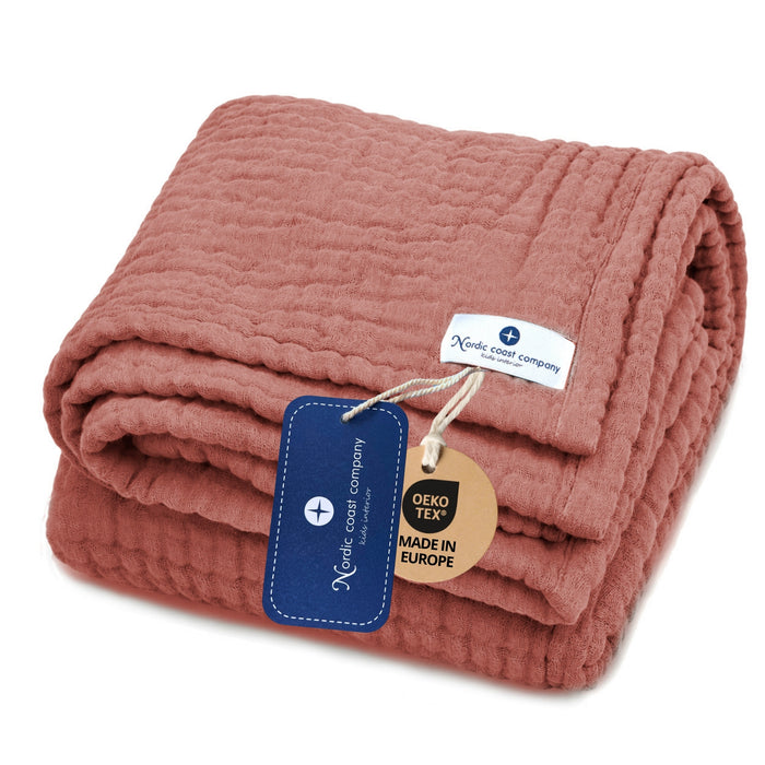 Muslin Blanket Copper Red