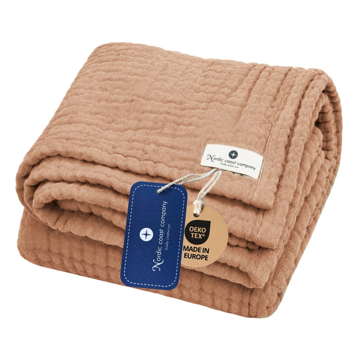 Musselin Decke Beige