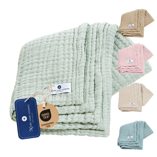 Musselin Spucktuch Mint (65 x 70 cm).