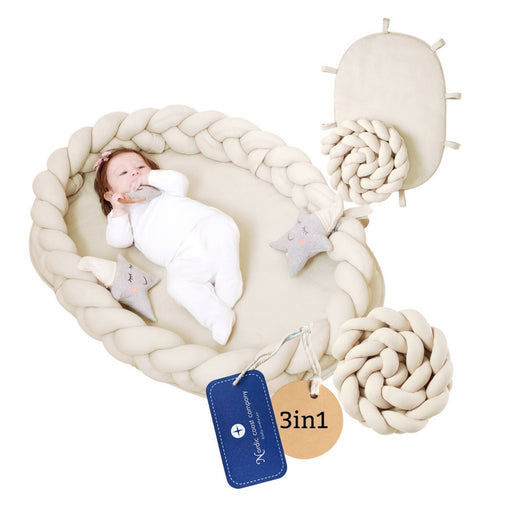 Baby Nest geflochten Natur.