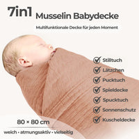 Musselin Decke Karamell - Bild 3