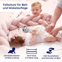 Bettschlange geflochten Rosa Jersey - Bild 11