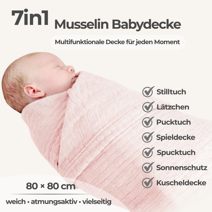 Muslin blanket pink