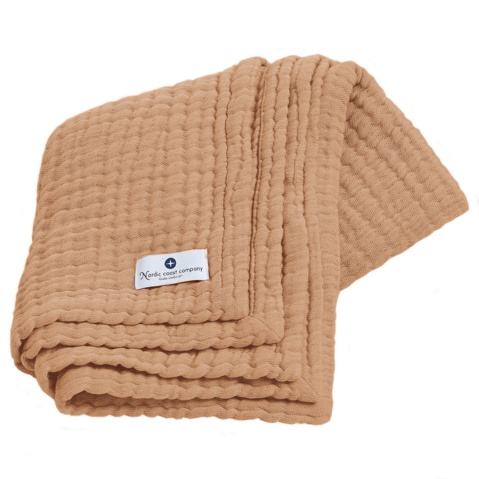 Muslin blanket set of 2 beige | Nordic Coast Company