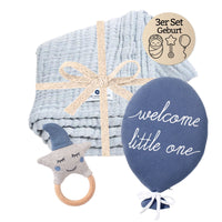 Baby Geschenk 3er Set Geburt blau - Bild 1