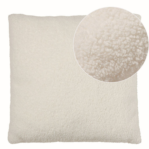 Bouclé Kissen Teddystoff Creme 50x50cm.