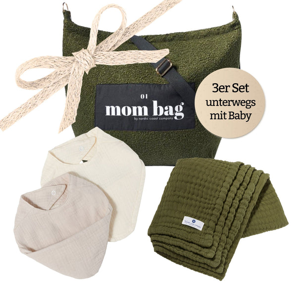Geschenkset - Unterwegs mit Baby Oliv | Nordic Coast Company