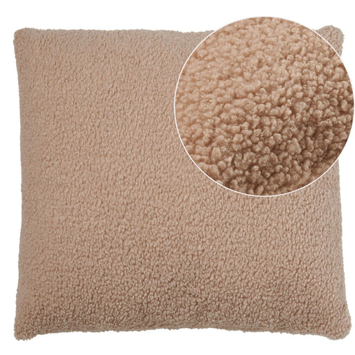 Teddy Fellkissen Beige 50x50cm.