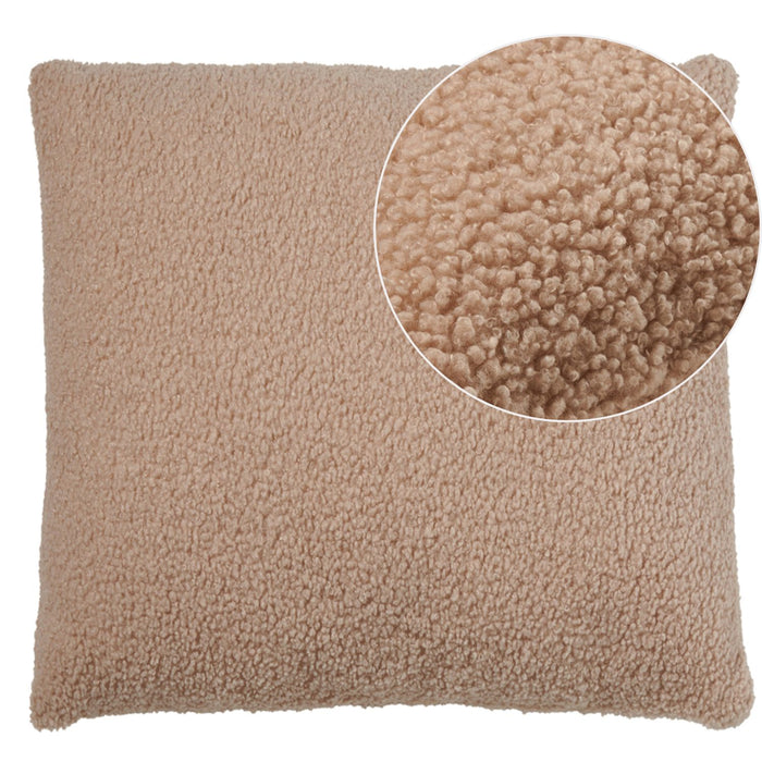 Teddy Fellkissen Beige 50x50cm.