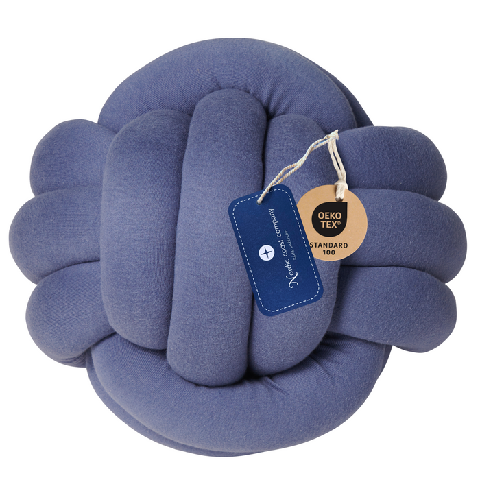 Knotenkissen Jersey Blau