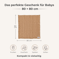 Musselin Decke Beige - Bild 11