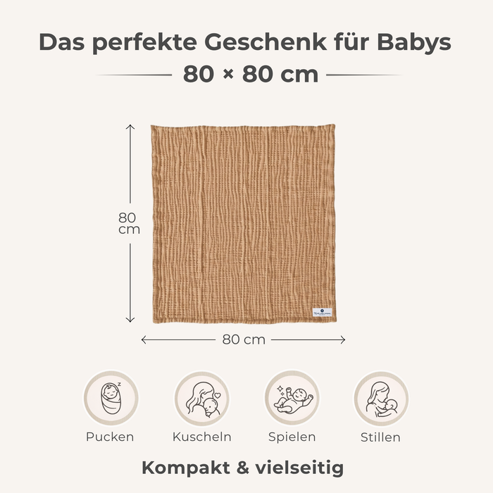 Muslin Blanket Ivory White