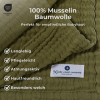 Musselin Decke Oliv - Bild 5