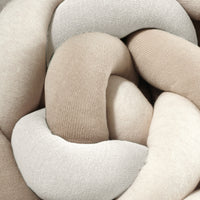 Tresse de lit en coton tricoté trio beige sable naturel - Bild 3