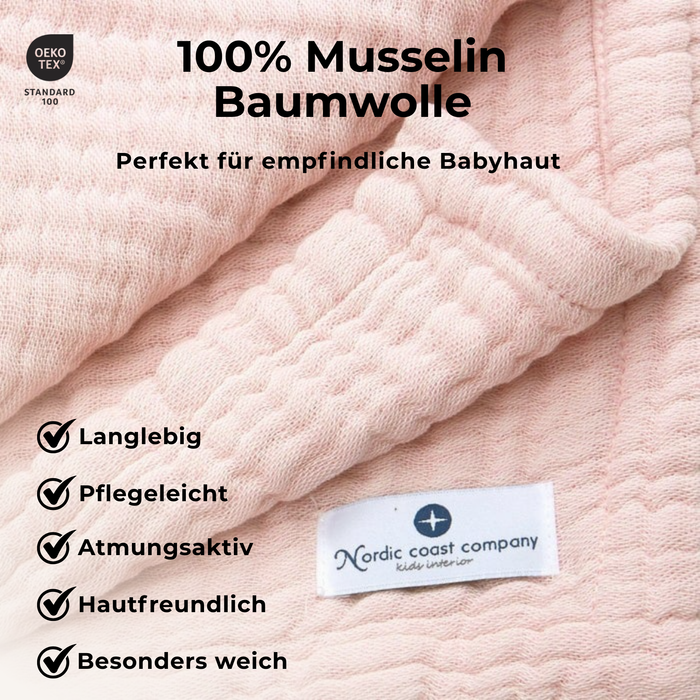 Muslin blanket pink