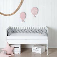 Bettschlange geflochten Grau Jersey schmal (240x13cm) - Bild 5