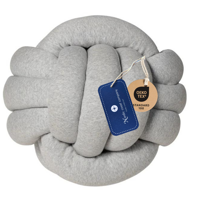 Knotenkissen Jersey Grau