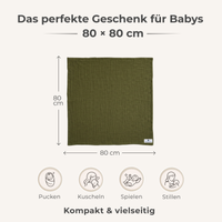 Musselin Decke Oliv - Bild 7