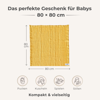 Musselin Decke Curry Gelb - Bild 6
