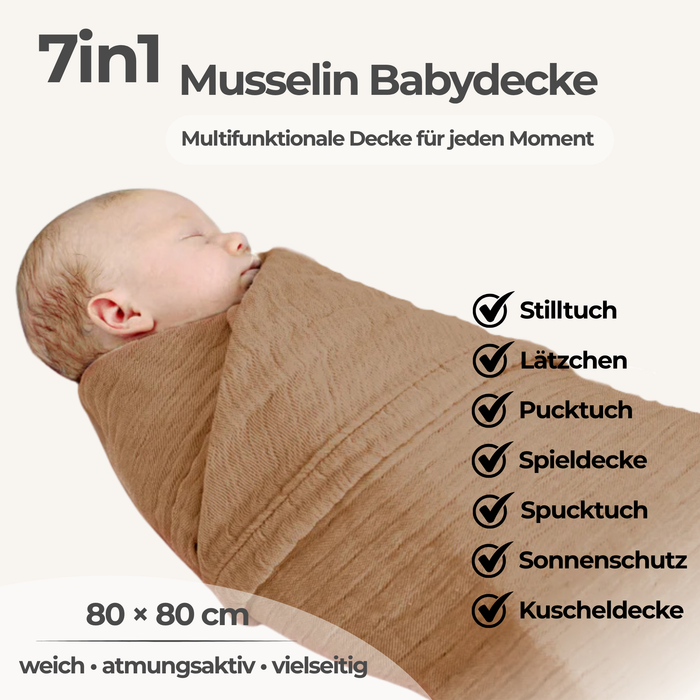Muslin Blanket Ivory White