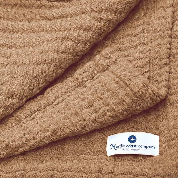Muslin blanket set of 2 beige | Nordic Coast Company