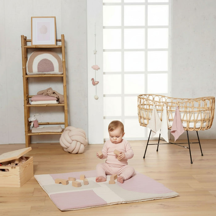 Krabbeldecke Musselin Altrosa