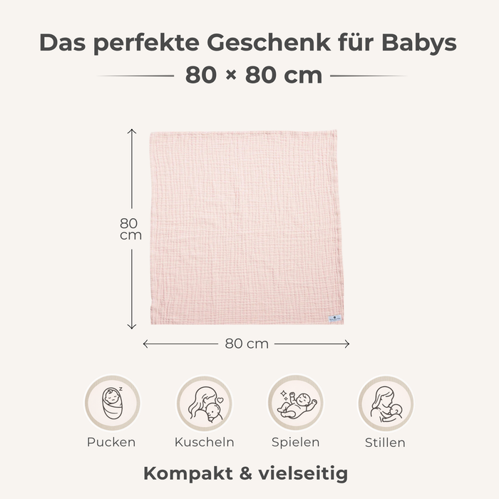 Muslin blanket pink