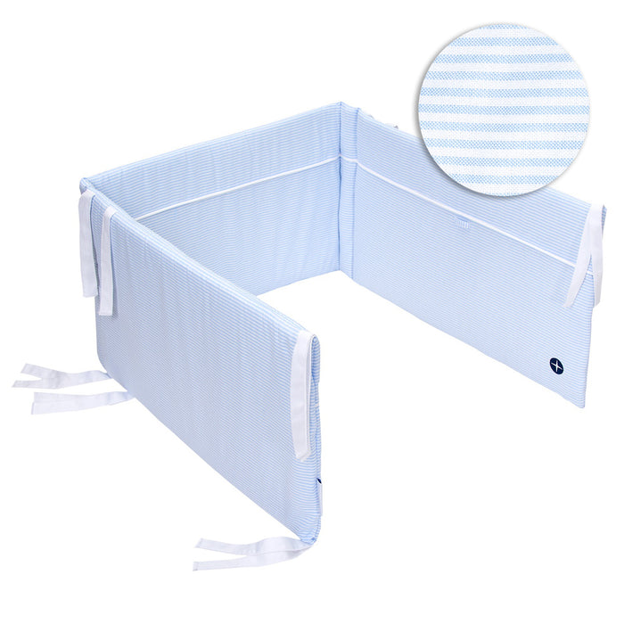 Baby bed bumper blue
