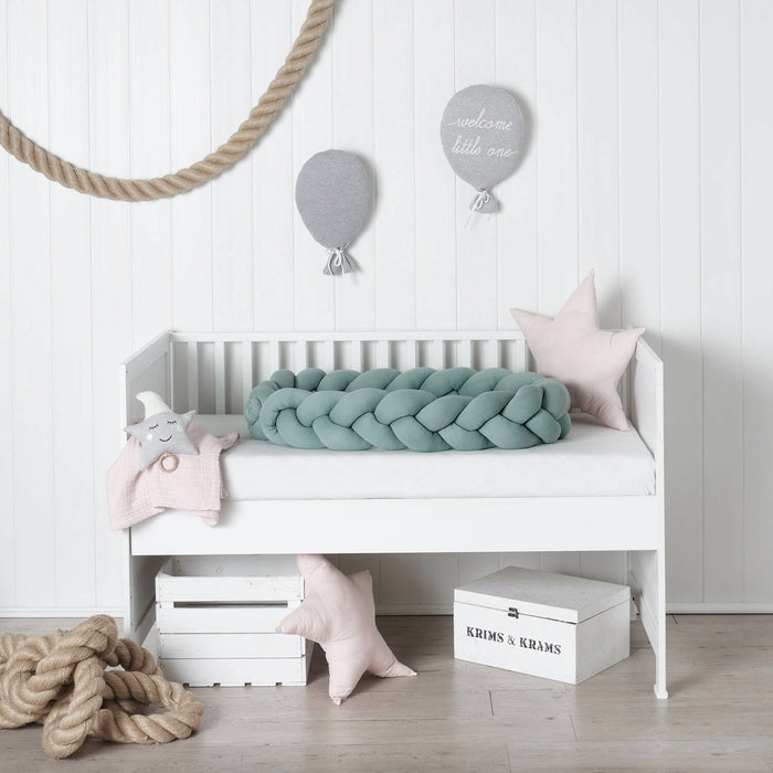 Bettschlange geflochten Mint Strick