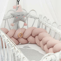 Tresse de lit en coton tricoté rose - Bild 2