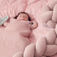 Tresse de lit en coton tricoté rose - Bild 3
