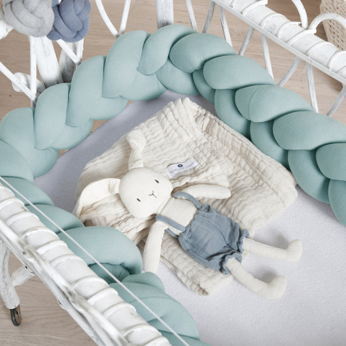 Bettschlange geflochten Mint Jersey