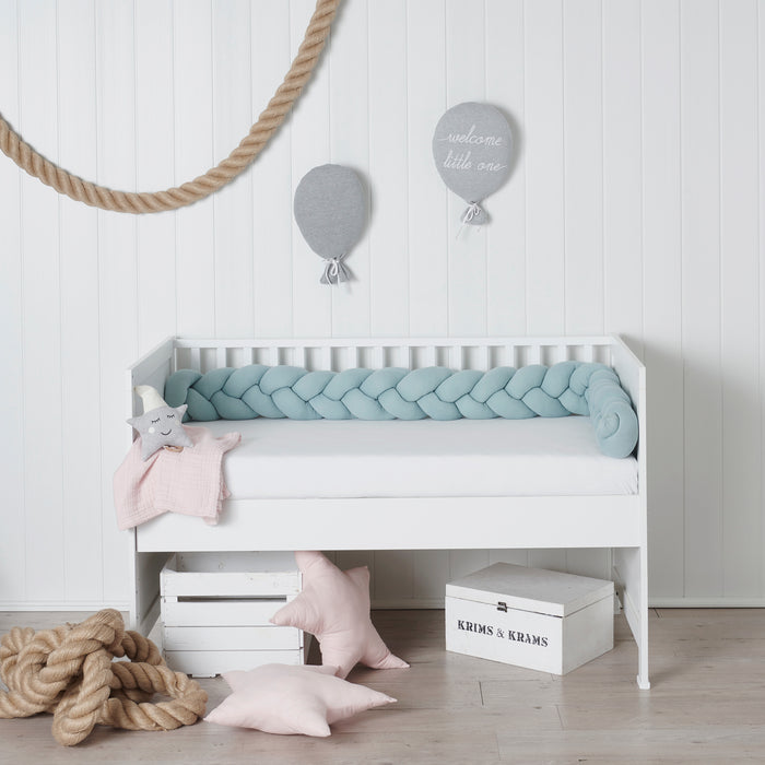 Bettschlange geflochten Mint Jersey