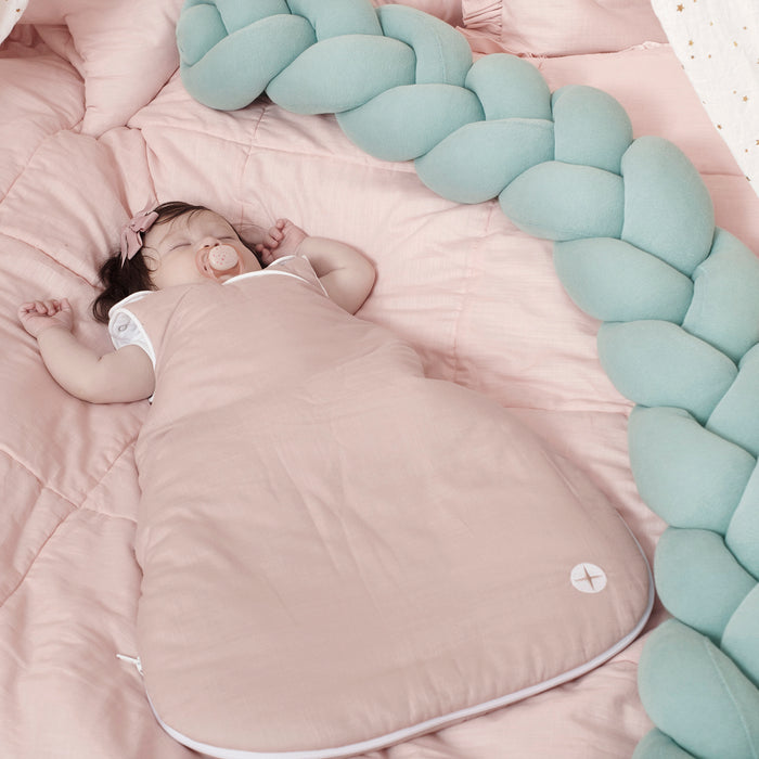 Bettschlange geflochten Mint Jersey