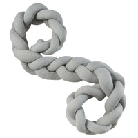 Bettschlange geflochten Grau Jersey schmal (240x13cm) - Bild 4