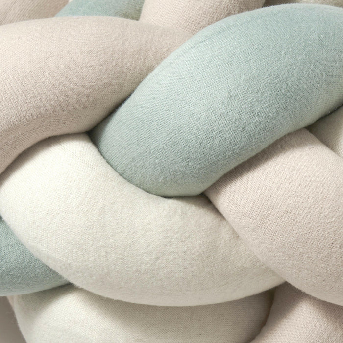 Tresse de lit en coton tricoté tricolore Trio Mint