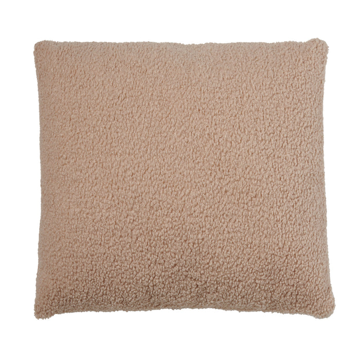 Coussin peluche beige 40x40cm