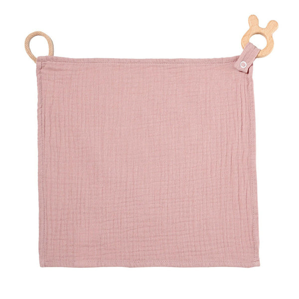 Baby Geschenk Rassel und Kuscheltuch Rosa | Nordic Coast Company