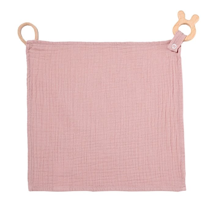 Cuddly towel muslin Rabbit Pink