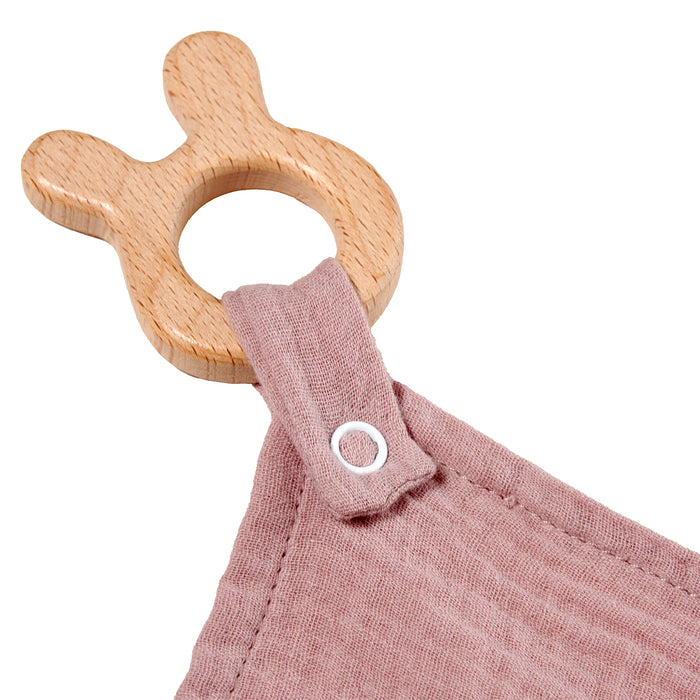 Cuddly towel muslin Rabbit Pink