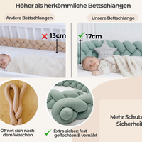 Braided bed bumper beige knit - Bild 8
