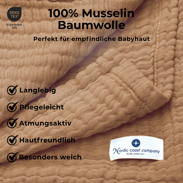 Muslin Blanket Ivory White