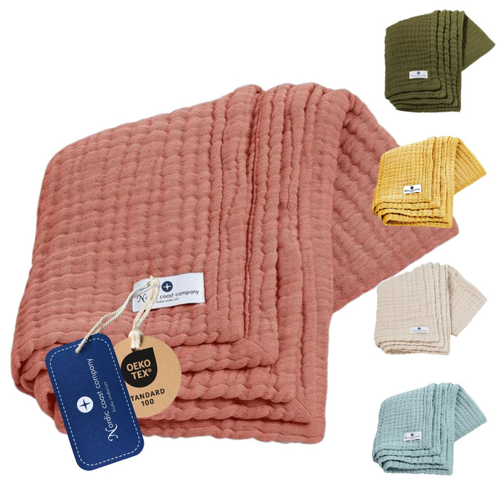 Musselin Decke Kupfer Rot