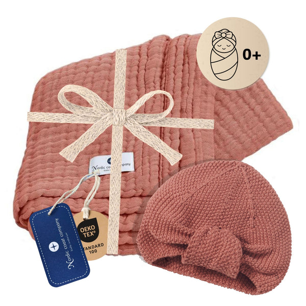 Baby Geschenkset Kupfer Decke+Turban | Nordic Coast Company