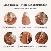 Musselin Decke Karamell - Bild 5