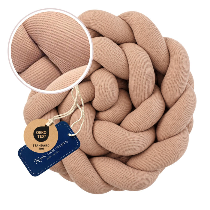 Bettschlange geflochten Soft Waffel Karamell XL